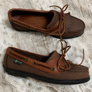 Eastland Brown Leather Moccasin Loafers Boat Shoee